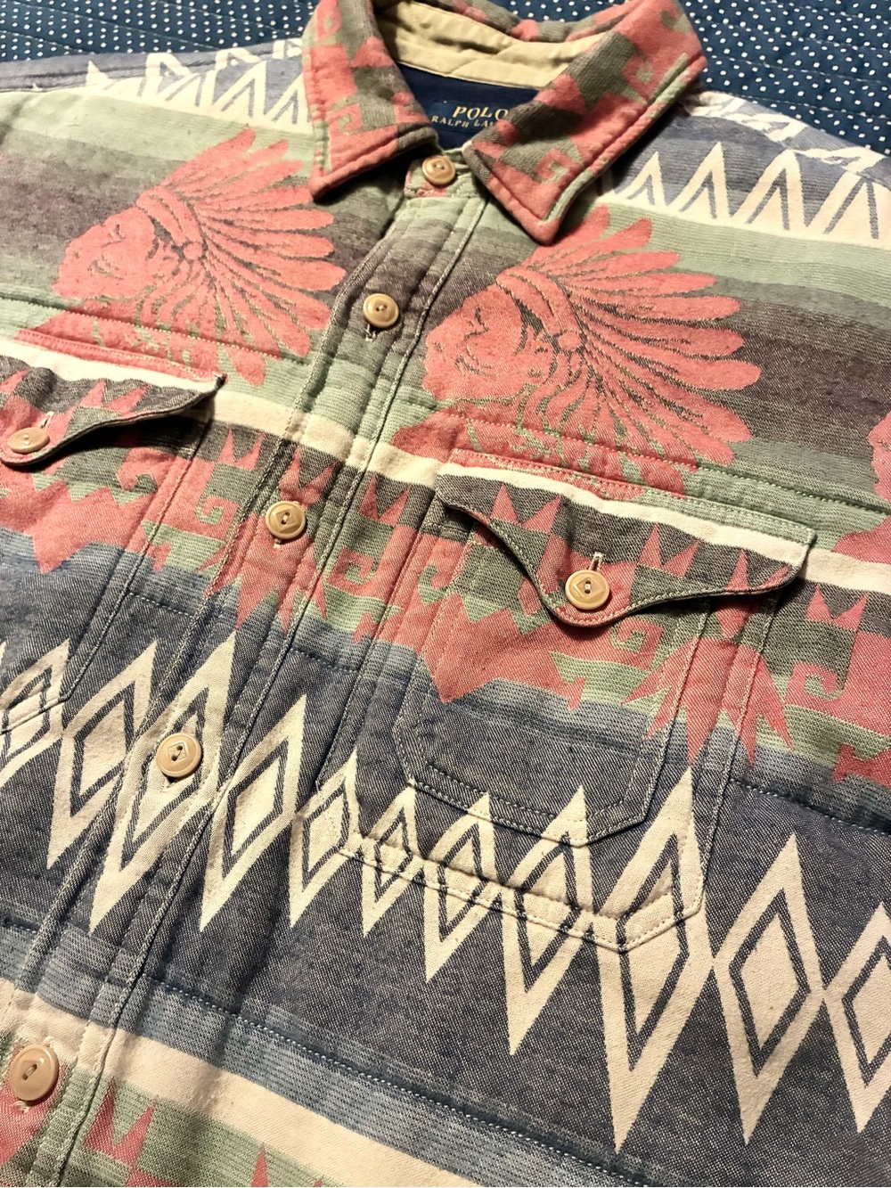 š„š„RAREš„š„POLO RALPH LAUREN LINED QUILTED WESTERN SHIRT/ JACKET- MENāS SIZE LARGE - Picture 8 of 13